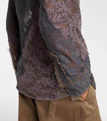 Cotton-blend lace shirt | Acne Studios