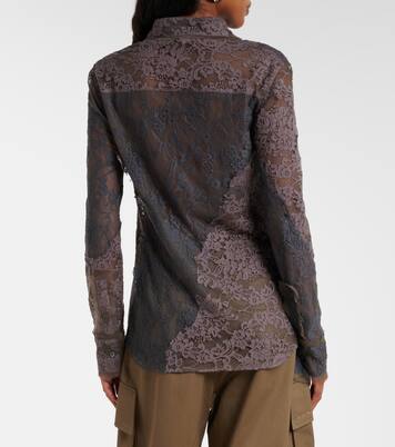 Cotton-blend lace shirt | Acne Studios