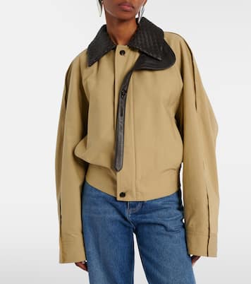 Blouson Intrecciato mit Leder | Bottega Veneta