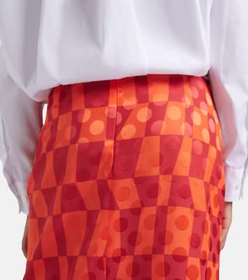 Midirock aus Satin-Jacquard | Dries Van Noten