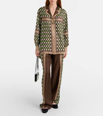 Printed silk twill palazzo pants | Tory Burch