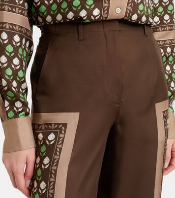 Printed silk twill palazzo pants | Tory Burch
