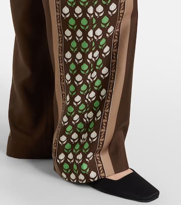 Printed silk twill palazzo pants | Tory Burch