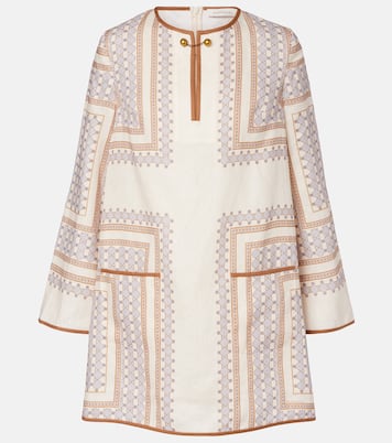 Printed linen minidress | Zimmermann