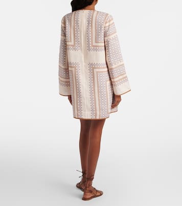Printed linen minidress | Zimmermann