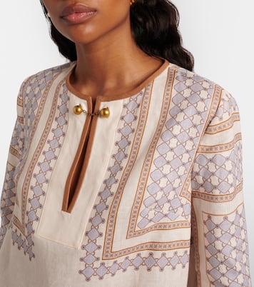 Printed linen minidress | Zimmermann