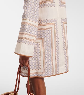 Printed linen minidress | Zimmermann