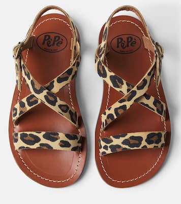 Leopard-print leather sandals | PèPè