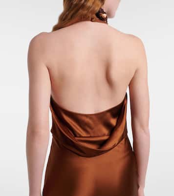 Phoenix embellished silk satin gown | Rebecca Vallance