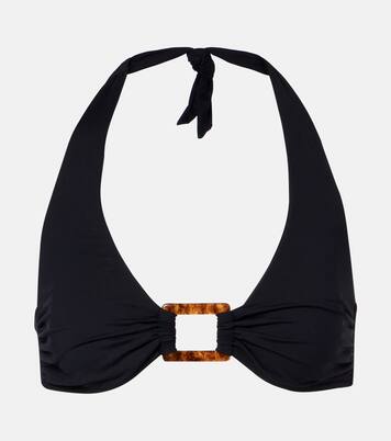 Paris embellished halterneck bikini top | Melissa Odabash
