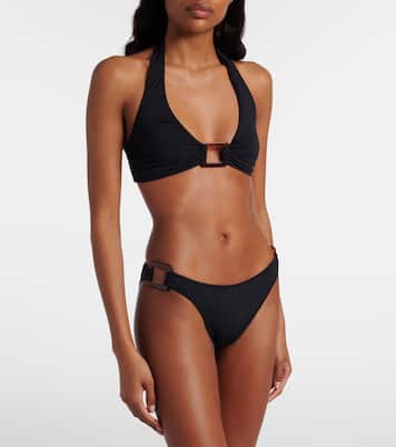 Paris embellished halterneck bikini top | Melissa Odabash