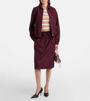 Midirock aus Popeline | Prada