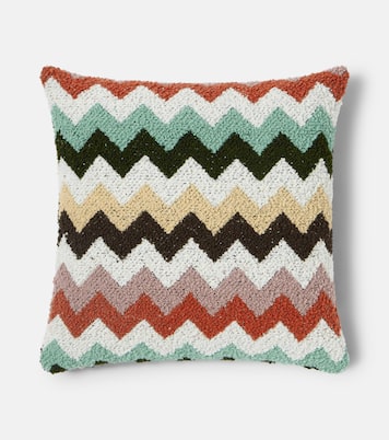 Riccio Zigzag cotton bouclé cushion | Missoni