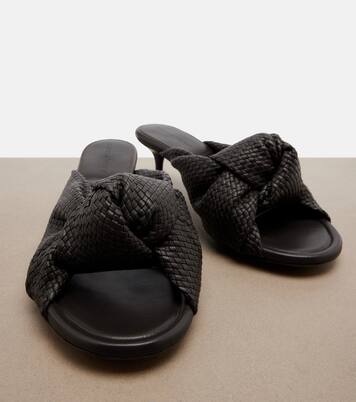 Cherry Intreccio leather sandals | Bottega Veneta