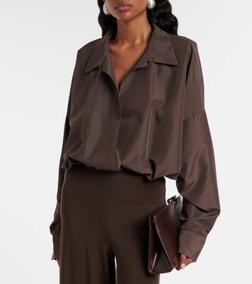 Oversized satin bodysuit | Norma Kamali