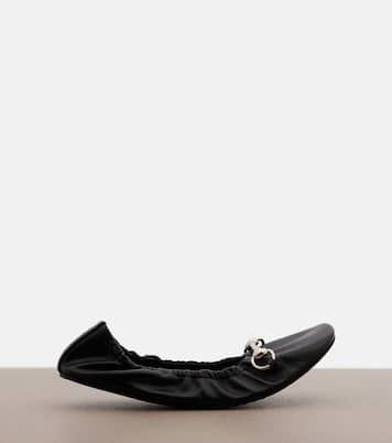 Prima Horsebit leather ballet flats | Gucci