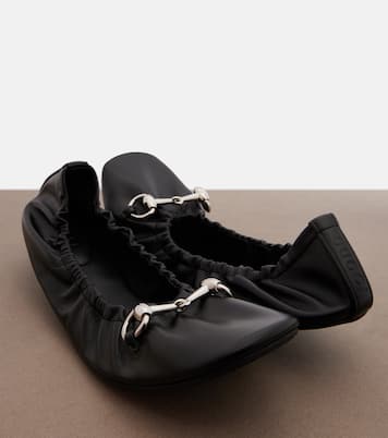 Prima Horsebit leather ballet flats | Gucci