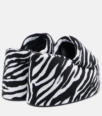 Mochi zebra-print platform slides | The Attico