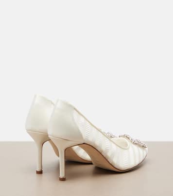 Pumps Hangisi aus Organza mit Kristallen | Manolo Blahnik