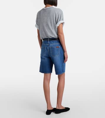 Lola distressed denim Bermuda shorts | 7 For All Mankind