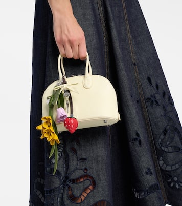 Lizard Small leather top-handle bag | Self-Portrait