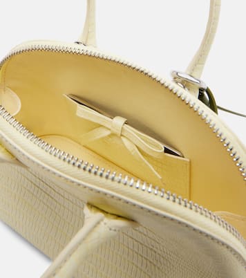 Lizard Small leather top-handle bag | Self-Portrait