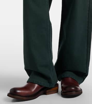 Foule leather clogs | Miu Miu