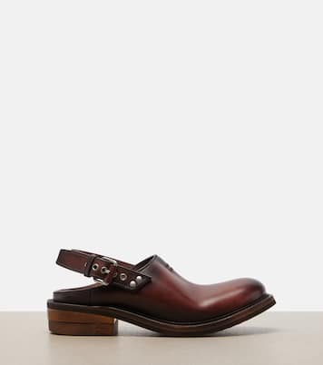 Foule leather clogs | Miu Miu