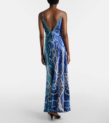 Animal-print silk slip dress | Camilla