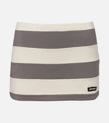 Striped cotton jersey miniskirt | Miu Miu