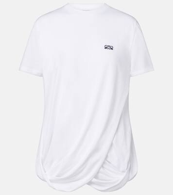 Double L draped cotton T-shirt | Loewe