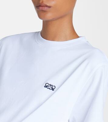 Double L draped cotton T-shirt | Loewe