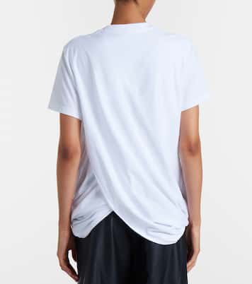 Double L draped cotton T-shirt | Loewe
