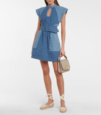 Miniabito di jeans con cintura | Chloé