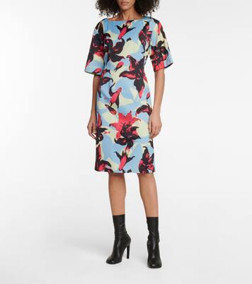 Robe midi à fleurs | Dries Van Noten