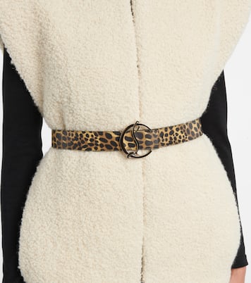 Leopard-print leather belt | Christian Louboutin