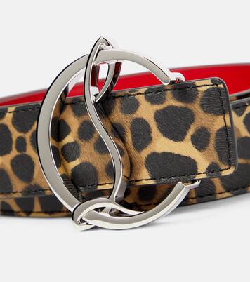 Leopard-print leather belt | Christian Louboutin