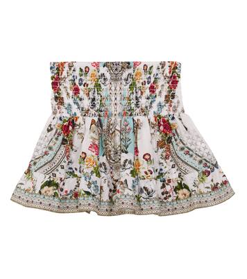 Printed smocked cotton skirt | Camilla Kids