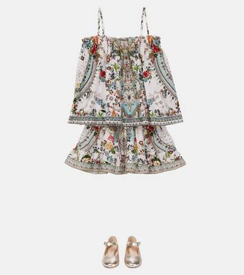 Printed smocked cotton skirt | Camilla Kids