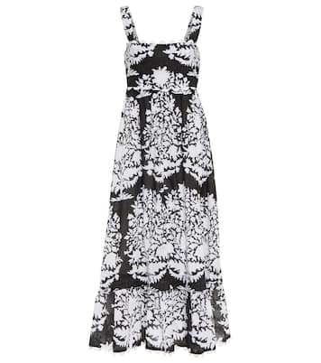 Robe midi imprimée en coton | Juliet Dunn