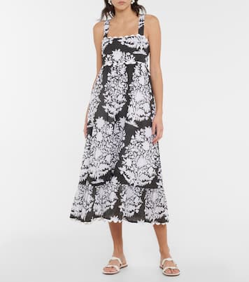 Robe midi imprimée en coton | Juliet Dunn