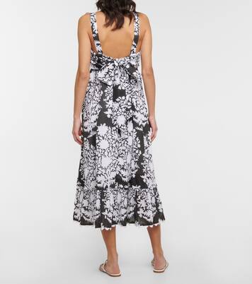 Robe midi imprimée en coton | Juliet Dunn