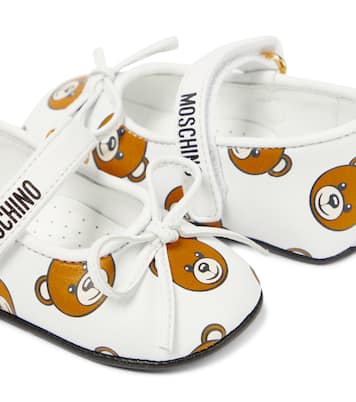 Baby printed leather ballet flats | Moschino Kids