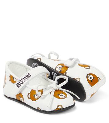 Baby printed leather ballet flats | Moschino Kids