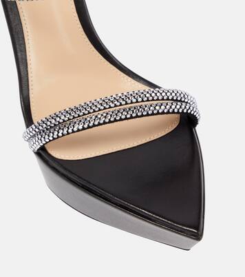 Verzierte Plateausandalen aus Leder | Gianvito Rossi