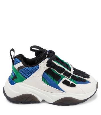Bone suede-trimmed sneakers | Amiri Kids