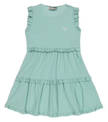 Ruffle-trimmed jersey dress | Il Gufo