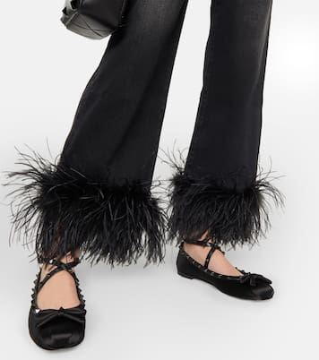 Ballerinas Rockstud aus Satin | Valentino Garavani