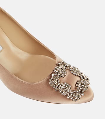 Hangisi 70 embellished satin pumps | Manolo Blahnik