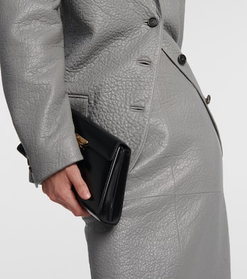 Falda tubo de piel de tiro alto | Prada